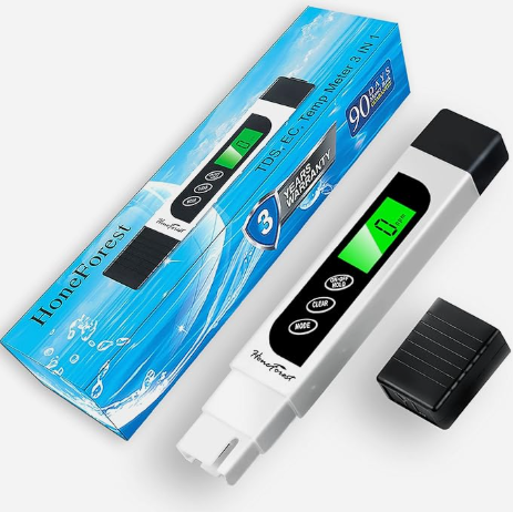 Treki / XLUX Medidor Digital de Calidad del Agua TDS, EC y Temperatura (0-9990 PPM)